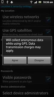 Press Agree, if required.