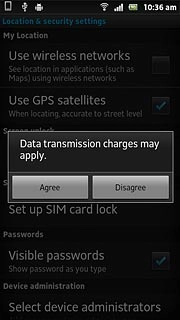 Press Agree, if required.