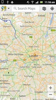 Press the search field at the top of the display.Key in the required destination.Results matching what you key in are displayed.