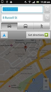 Press Get directions.