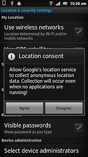 Press Agree, if required.