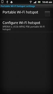 If required, press Configure Wi-Fi hotspot.