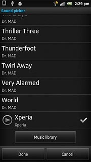 Press the different ring tones to listen to them.