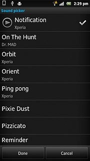 Press the different message tones to listen to them.