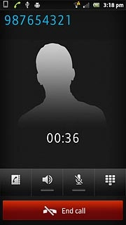 Press End call to end the call.