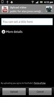 Key in text for the video clip.Press Upload.