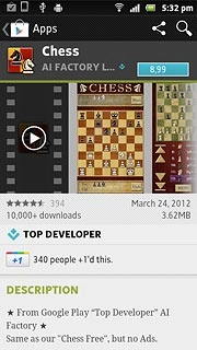 To buy an app:Press the price.