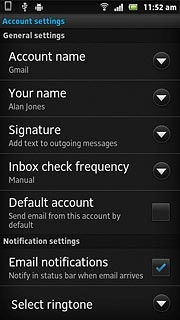 Press Inbox check frequency.