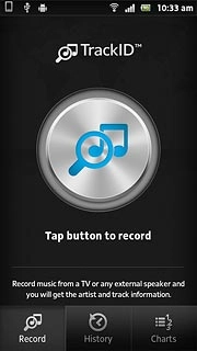 Hold your phone to the external source and press the record button to start recording.Wait a moment while your phone records the music.Your phone searches for music details on the internet and after a moment the result is displayed.