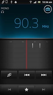 Press and drag the dial right or left to select the required frequency.