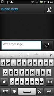 You can select a number of settings when keying in text.The following steps show you how to change writing language, turn on word suggestion and write text.The following steps require that you're writing text and that the keypad is visible.