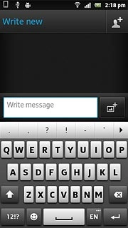 Press the language icon repeatedly to change writing language.