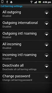 The current settings will be displayed.Press Deactivate all.