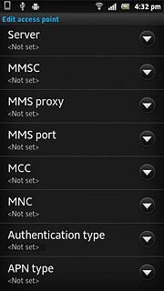 Press MMS proxy.