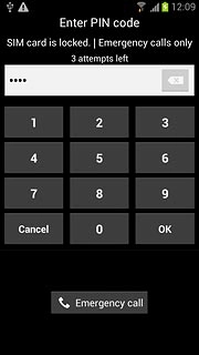 Key in your PIN and press OK.If your phone rejects the SIM:Contact your distributor or service provider where you bought your phone.
