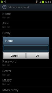 Key in Vodafone MMS and press OK.