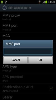 Key in 8080 and press OK.
