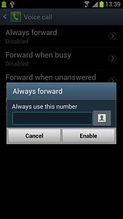Key in +61414121121 and press Enable.