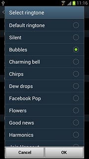 Once you've found a message tone you like, press OK.