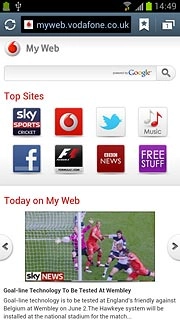 Press the bookmarks icon.