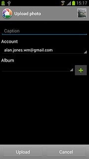 Key in text for the picture.Press Upload.