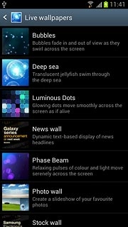 Press the required background image.