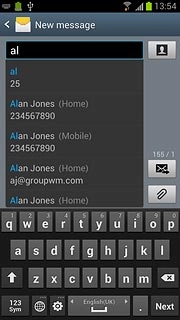 Press the required contact.