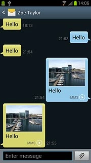 Press and hold the required picture message until a pop-up menu is displayed.