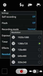 Press the required resolution.