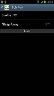 Press the required audio file or the required playlist.