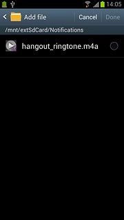 Press the required audio file.