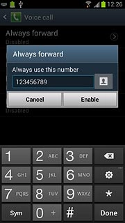 Key in the required number and press Enable.