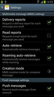 Press Roaming auto-retrieve to turn on the function.