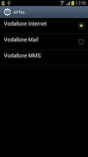 Press the required data connection.