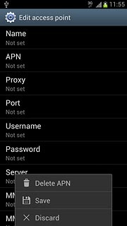 Press Delete APN.