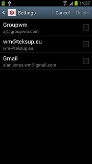 Press the required email account.