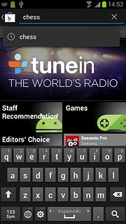 Key in the name of the required application and press the search icon.