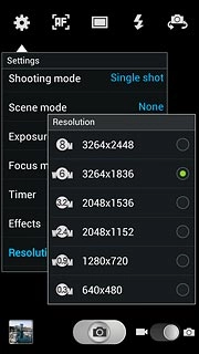 Press the required resolution.