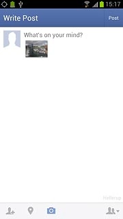 Key in text for the picture.Press Post.