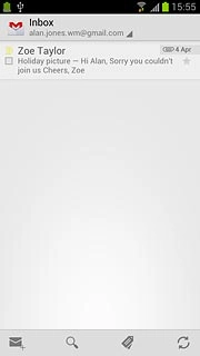 Press the new email message icon.