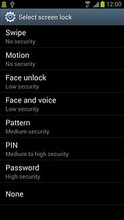 Key in the phone lock code.Press Face unlock, Pattern, PIN or Password.Follow the instructions on the display to change the phone lock code.