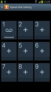 Press the required speed dialling key.