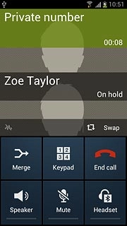 Press Swap to swap calls.