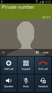 Press End call to end the call and return to standby mode.