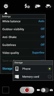 Press Phone or Memory card.