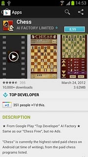 To buy an app:Press the price.