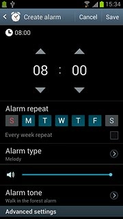 When a day is displayed in blue, it's selected.