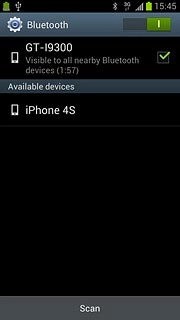 When the box next to the name is ticked (V), Bluetooth visibility is turned on.
