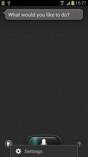 Press Settings.Choose one of the following options:Select language, go to 2a.Turn voice control on or off, go to 2b.Turn use of GPS on or off, go to 2c.Hide offensive words, go to 2d.Use help function, go to 2e.
