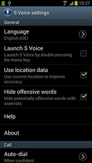 Press Launch S Voice.